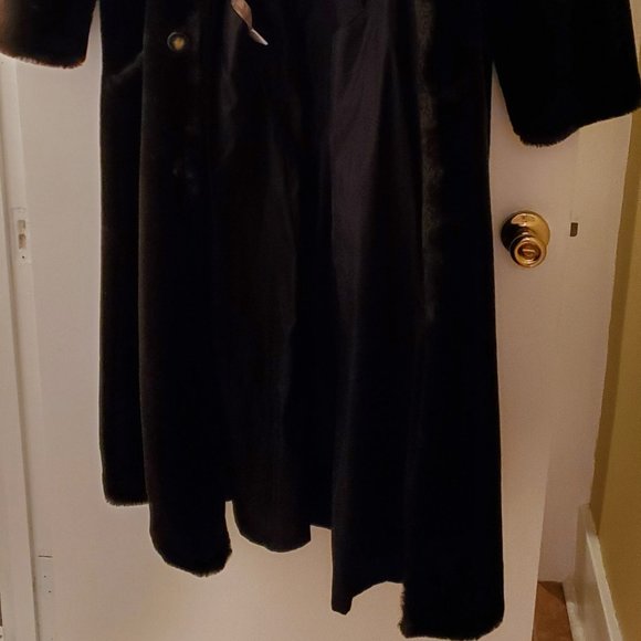 Jones New York Button Faux Fur REVERSIBLE coat Woman's Size L #15101 - Picture 8 of 14